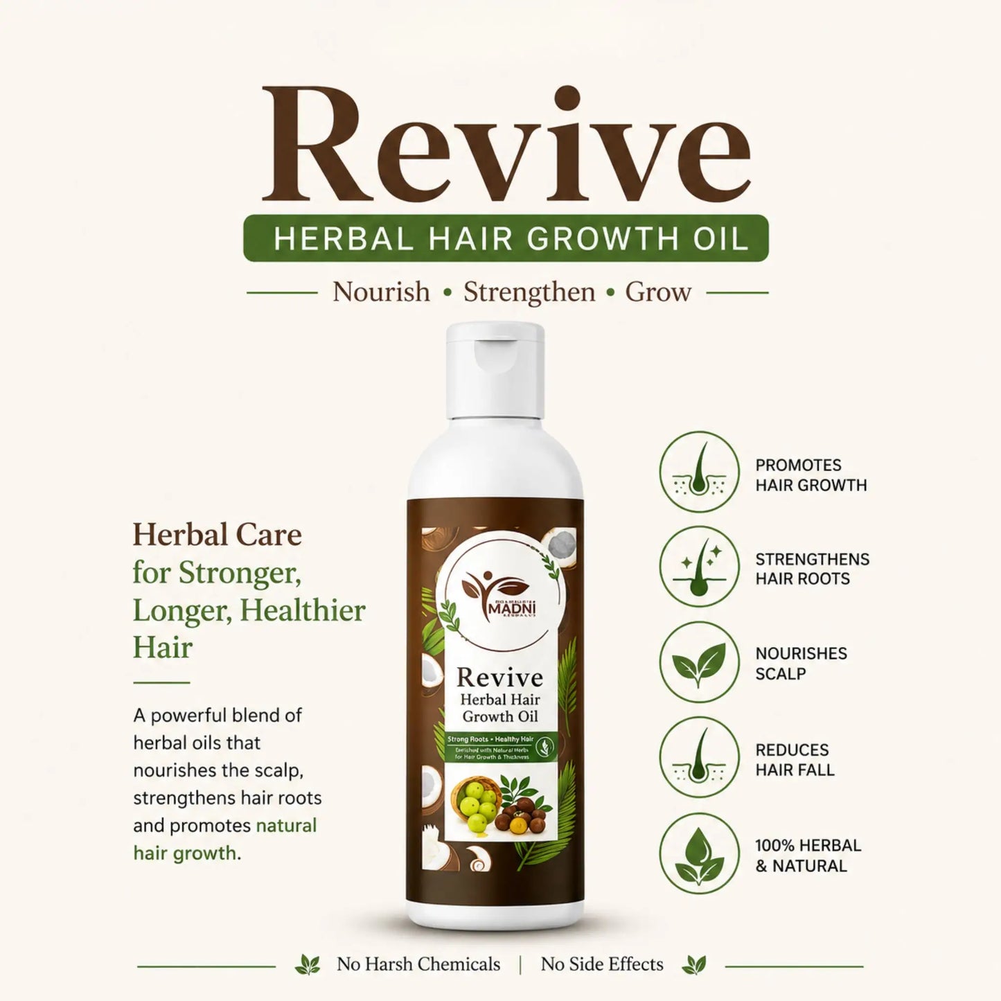 Revive Herbal Hair Oil Duo Bundle | Hair Growth Oil Combo