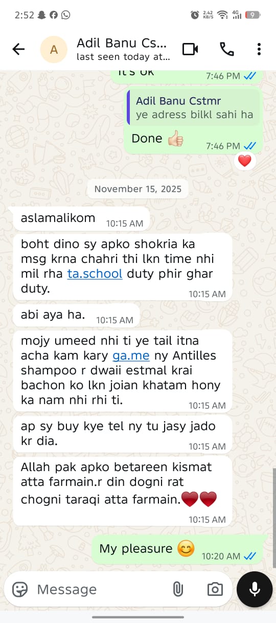 WhatsApp review screenshot