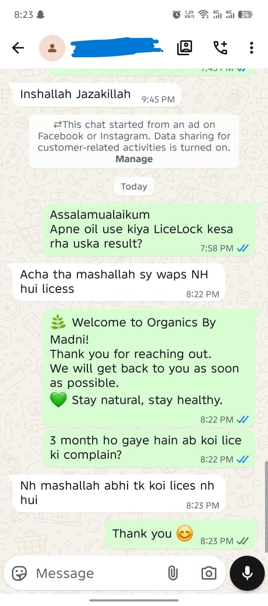 WhatsApp review screenshot