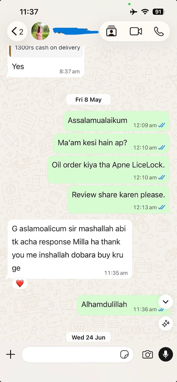 WhatsApp review screenshot
